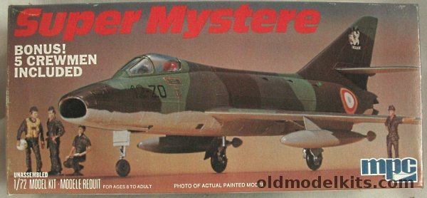 MPC 1/72 Super Mystere French Navy with 5 Crewmen (Airfix Molds), 20210 plastic model kit